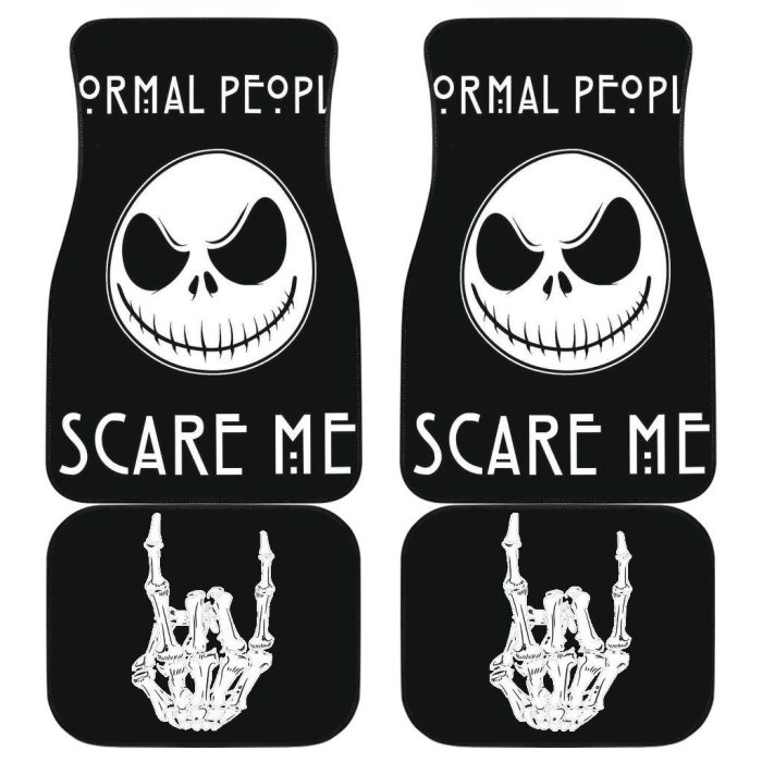 The Nightmare Before Christmas Car Floor Mats - Normal People Scare Me Car Mats NBCFM10