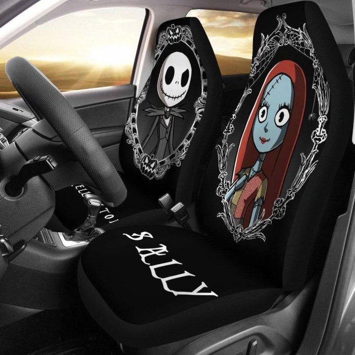 The Nightmare Before Christmas Car Seat Covers - Car Accessories - Cute Jack Sally Artwork Seat Covers