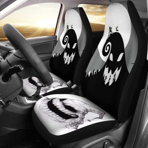 The Nightmare Before Christmas Car Seat Covers - Car Accessories - Oogie Boogie Hill Silhouette Seat Covers