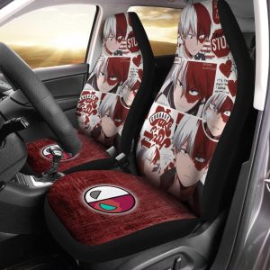Todoroki Manga Car Seat Covers - Car Accessories Anime My Hero Academia Fan Gift