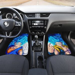 Vegito and Gogeta Blue Saiyan Car Floor Mats Custom Anime DBS