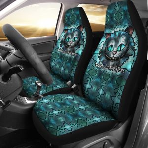 We're All Mad Here Alice In Wonderland DN Cartoon Car Seat Covers - Car Accessories