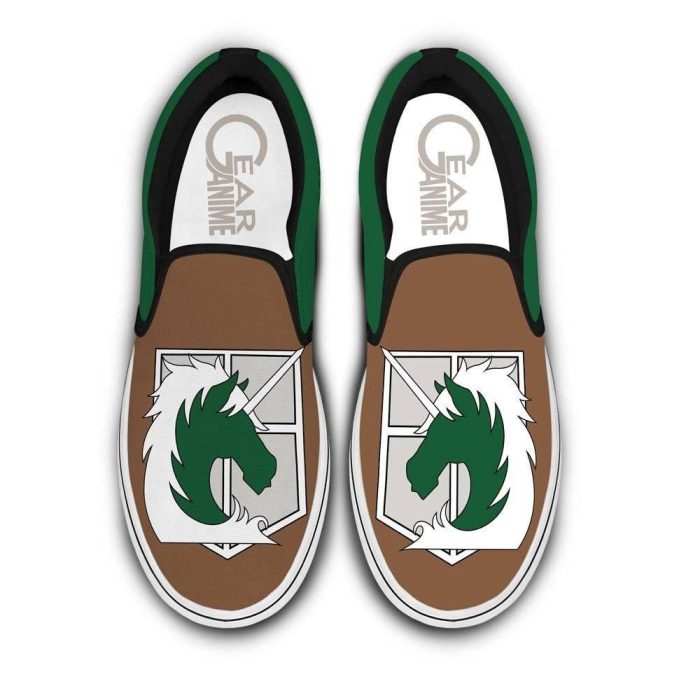 AOT Military Police Slip On Shoes Custom Symbol Anime Attack On Titan Shoes