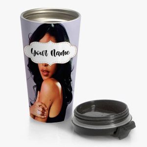 Aaliyah Art Travel Mug Custom Personalized Name Stainless Steel Bottle