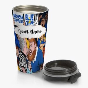 Action Bronson Blue Chips Travel Mug Custom Personalized Name Stainless Steel Bottle