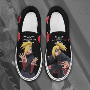 Akatsuki Deidara Slip On Shoes Custom Anime Shoes PN12