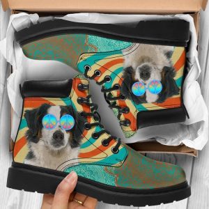 American Shepherd Dog Boots Shoes Funny Hippie Style