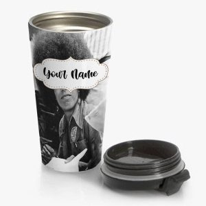 Angela Davis Travel Mug Custom Personalized Name Stainless Steel Bottle