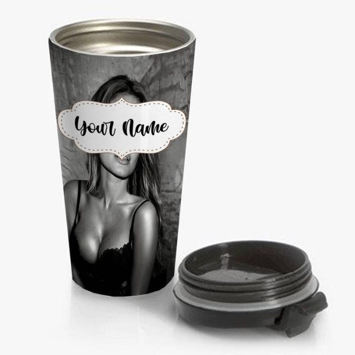 Angelina Jolie Sexy Travel Mug Custom Personalized Name Stainless Steel Bottle