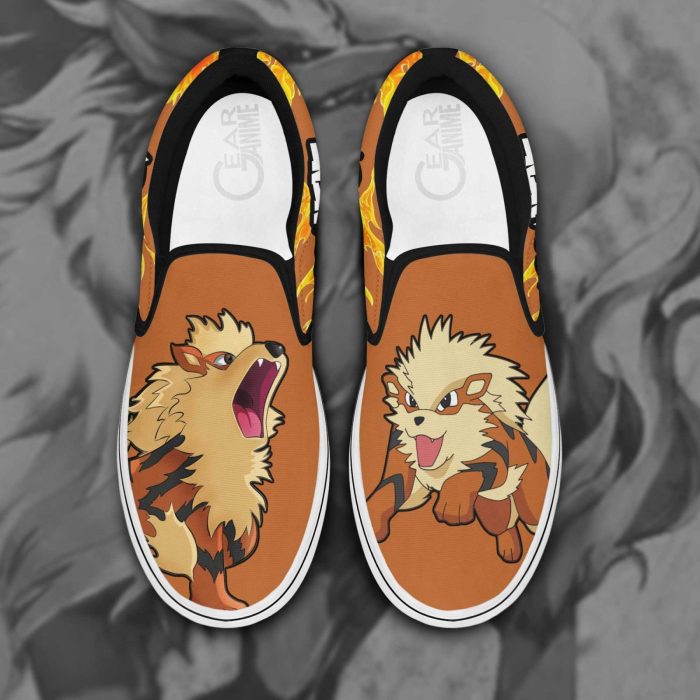 Arcanine Slip On Shoes Pokemon Custom Anime Shoes