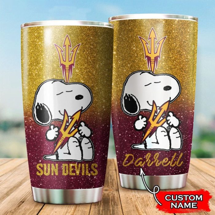 Arizona State Sun Devils Snoopy Custom Name Tumbler TB1237