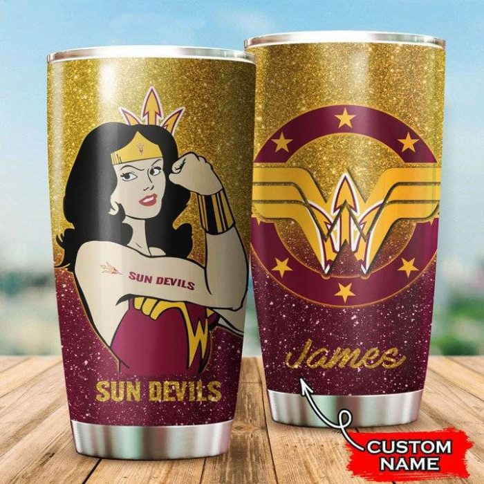 Arizona State Sun Devils Wonder Woman Custom Name Tumbler TB1947