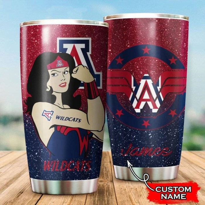 Arizona Wildcats Wonder Woman Custom Name Tumbler TB1723