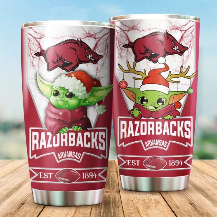 Arkansas Razorbacks Tumbler Baby Yoda NCAA TB0143