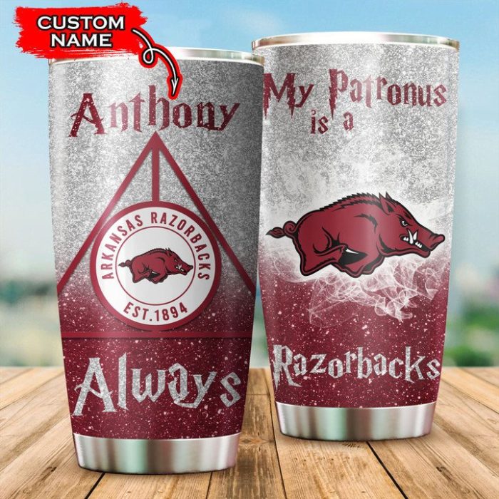 Arkansas Razorbacks Tumbler Harry Potter NCAA Custom Name TB2602