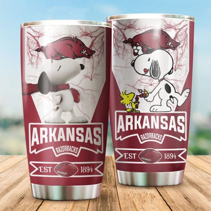 Arkansas Razorbacks Tumbler Snoopy NCAA TB2305