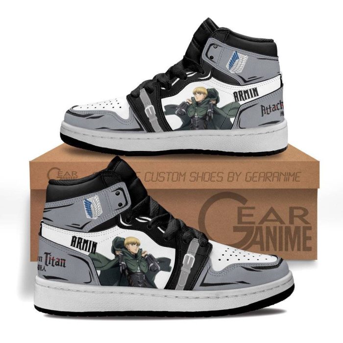 Armin Arlert Kids Sneakers Custom Anime Attack On Titan Final Kids Jordan 1 Shoes