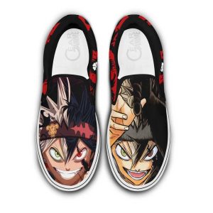 Asta Slip On Shoes Custom Anime Black Clover Shoes