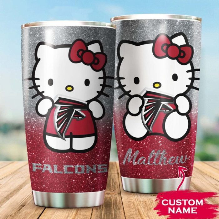 Atlanta Falcons Hello Kitty Custom Name Tumbler TB0757