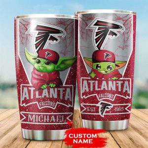 Atlanta Falcons Tumbler Baby Yoda NFL Custom Name TB0539