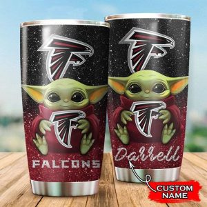 Atlanta Falcons Yoda Custom Name Tumbler TB0782