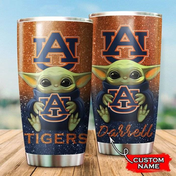 Auburn Tigers Baby Yoda Custom Name Tumbler TB0503