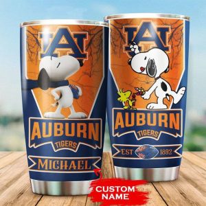 Auburn Tigers Tumbler Snoopy NCAA Custom Name TB0265