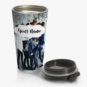 BTS Bangtan Boys Art Travel Mug Custom Personalized Name Stainless Steel Bottle