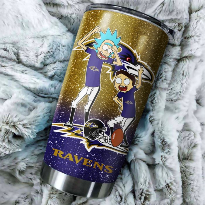 Baltimore Ravens Rick And Morty Custom Name Tumbler TB1822 – Choose ...