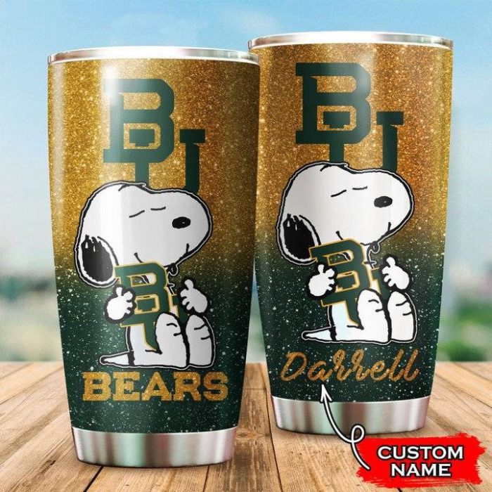 Baylor Bears Snoopy Custom Name Tumbler TB1813
