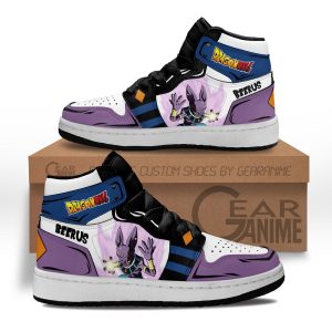 Beerus Kids Sneakers Custom Anime Dragon Ball Kids Jordan 1 Shoes