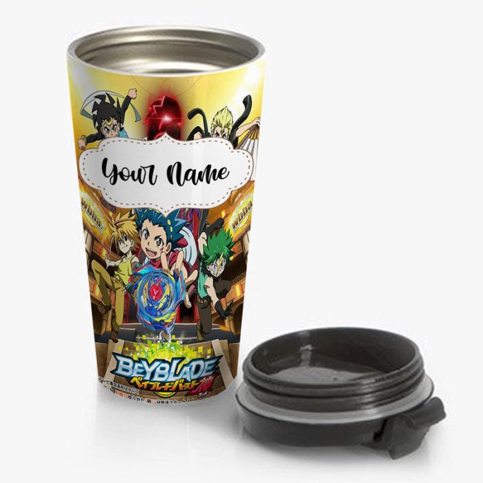 Beyblade Burst God Travel Mug Custom Personalized Name Stainless Steel Bottle