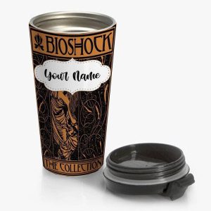 Bioshock The Collection Travel Mug Custom Personalized Name Stainless Steel Bottle