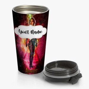 Black Widow The Avengers Travel Mug Custom Personalized Name Stainless Steel Bottle