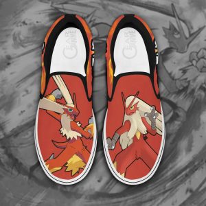 Blaziken Slip On Shoes Pokemon Custom Anime Shoes