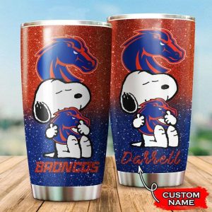 Boise State Broncos Snoopy Custom Name Tumbler TB1862