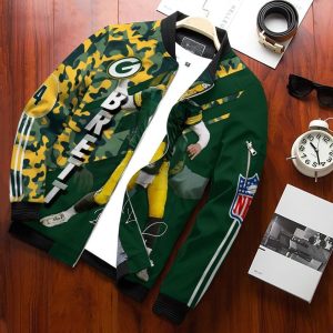 Brett Favre Green Bay Packers Bomber Jacket 3D Personalized For Fans 041