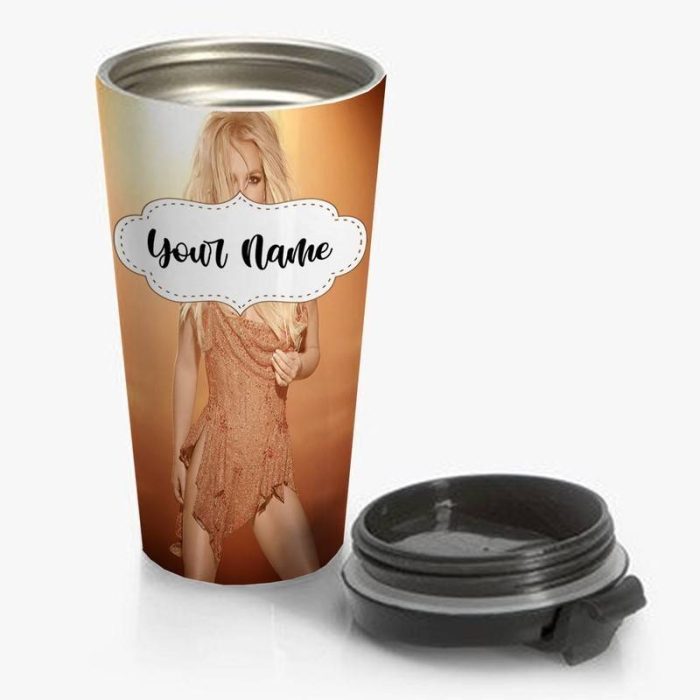 Britney Spears Piece of Me Travel Mug Custom Personalized Name Stainless Steel Bottle