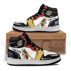 Brook Kids Sneakers Custom Anime One Piece Kids Jordan 1 Shoes