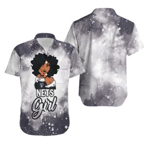 Brooklyn Nets Girl African Girl NBA Team Allover Design Gift For Brooklyn Nets Fans Hawaiian Shirt