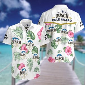 Busch Beer Hawaiian Beach Shirt