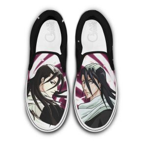 Byakuya Kuchiki Slip On Shoes Custom Anime Bleach Shoes