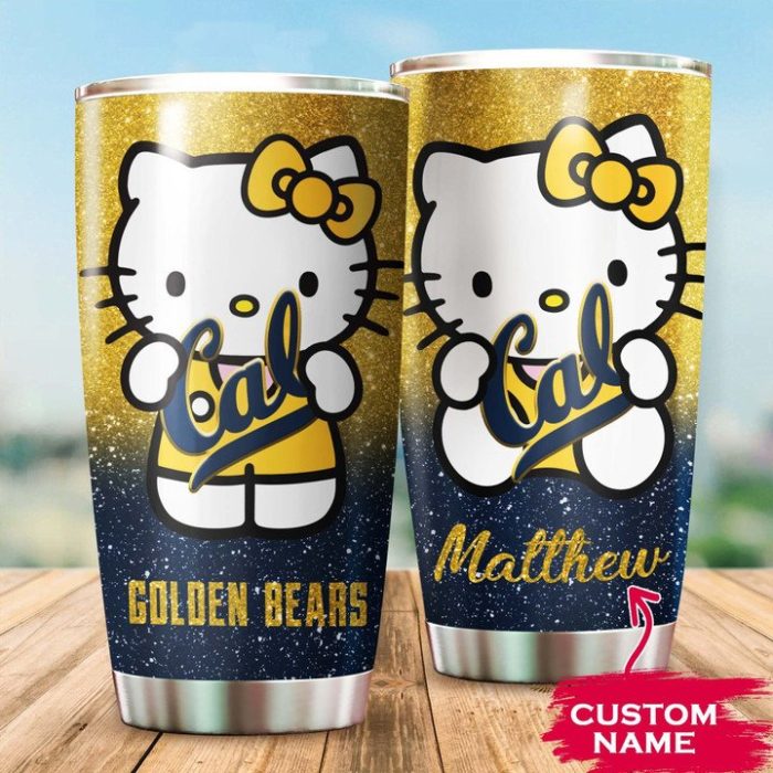 California Golden Bears Hello Kitty Custom Name Tumbler TB1002