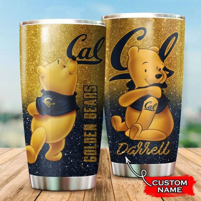 California Golden Bears Pooh Custom Name Tumbler TB0361