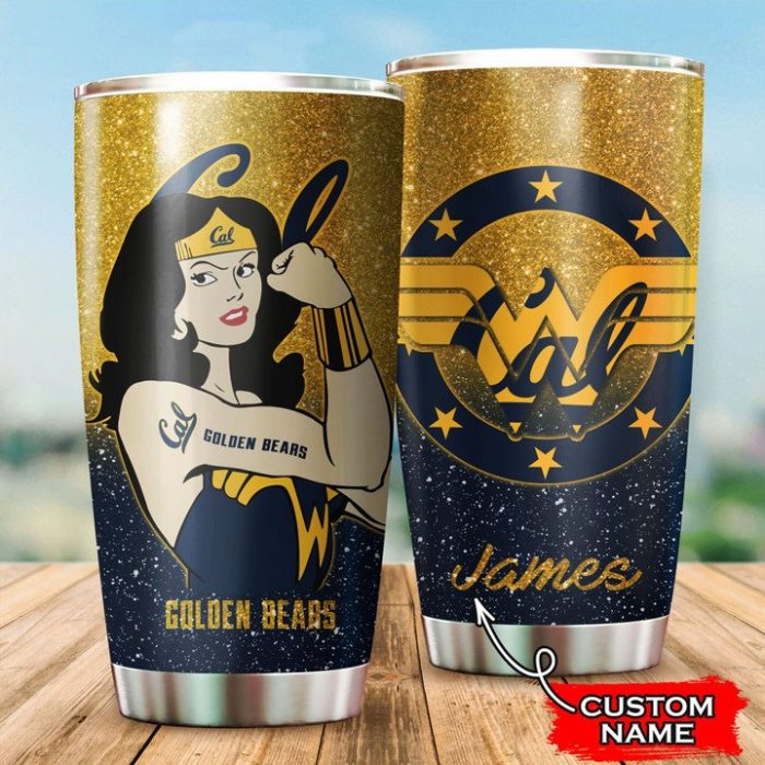 California Golden Bears Wonder Woman Custom Name Tumbler TB1968