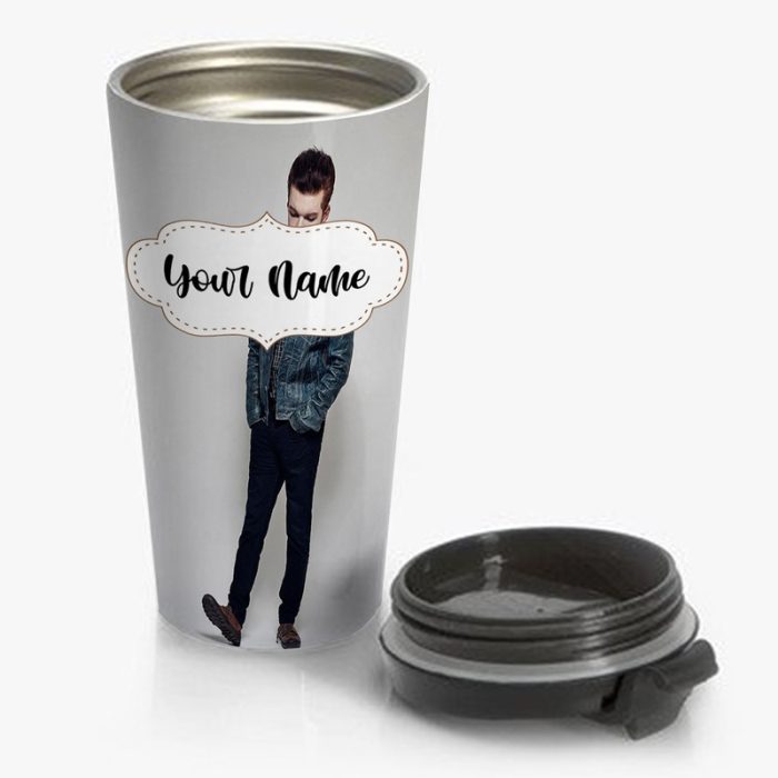 Cameron Monaghan Travel Mug Custom Personalized Name Stainless Steel Bottle