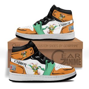Carrot Kids Sneakers Custom Anime One Piece Kids Jordan 1 Shoes