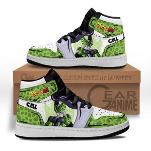 Cell Kids Sneakers Custom Anime Dragon Ball Kids Jordan 1 Shoes
