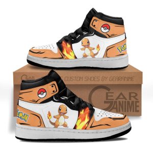 Charmander Kids Sneakers Custom Anime Pokemon Kids Jordan 1 Shoes