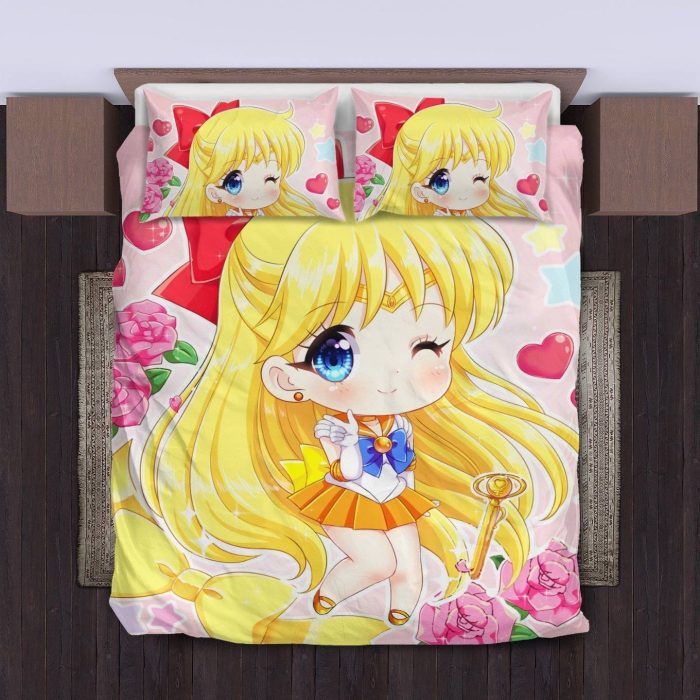 Chibi Sailor Venus Bedding Set Duvet Cover Pillowcase